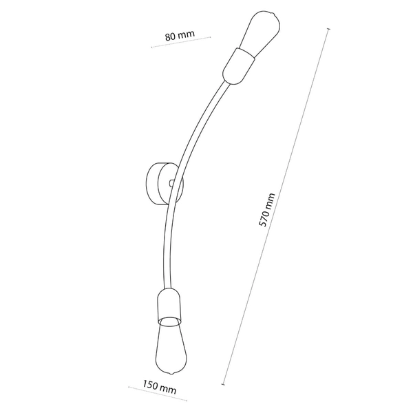 Industrialny kinkiet podwójny Helix 2721 TK Lighting żarówka czarny