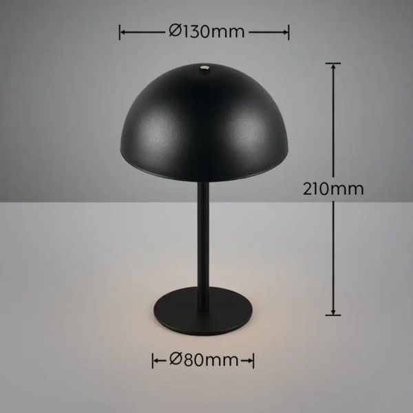 Nocna lampka grzybek ze ściemniaczem MUNOZ R54891132 LED 1,3W 3000K czarny