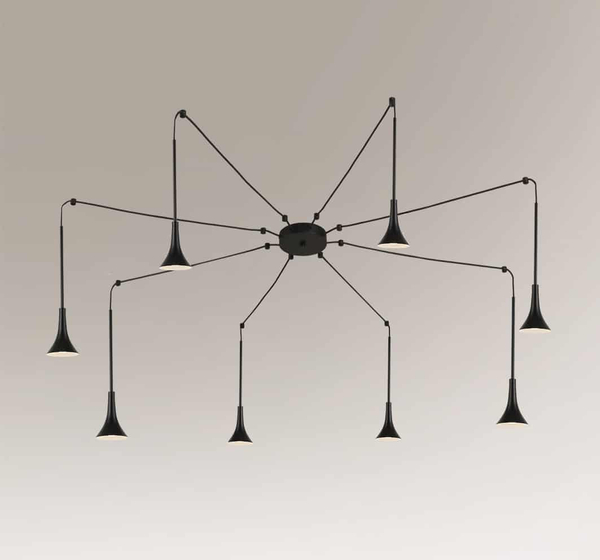 Wisząca lampa pająk HIDA 7980 Shilo LED 36W 3000K podwieszana czarna
