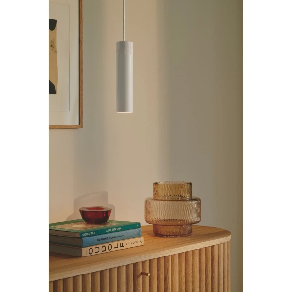 Wisząca lampa sopel Tilo 2410453001 do salonu tuba biała