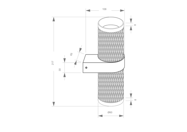 Ścienny kinkiet Focus Design C069WL-02MG Maytoni tuba góra-dół złota