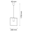 Metalowa wisząca lampa ORTIGA 5045 Shilo frame tuba biała