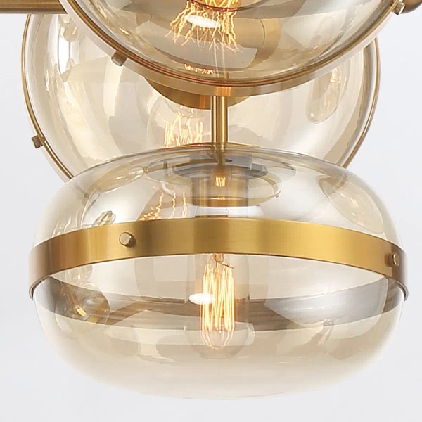 Szklana lampa wisząca Nottingham QN-NOTTINGHAM-10LP-AB złoty przezroczysty
