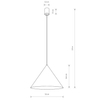 Lampa zwieszana trójkątna ZENITH 11484 do salonu szary błękit