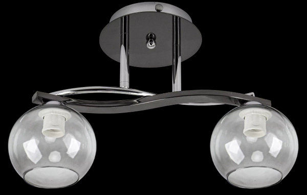 Szklana lampa sufitowa 8912/2 8C + 9BC balls grafitowa