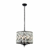 Kryształowa lampa wisząca Belle 69390 Endon glamour czarna przezroczysta
