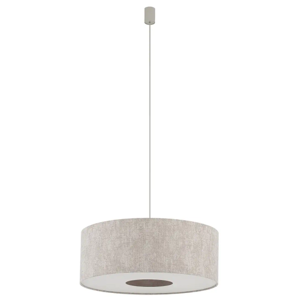 Tkaninowa lampa wisząca CEDRO 11665 z abażurem beżowa