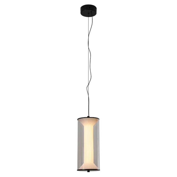 Podłużna lampa zwisowa Aeris LP-2137/1P TR LED 16W CCT przezroczysta czarna