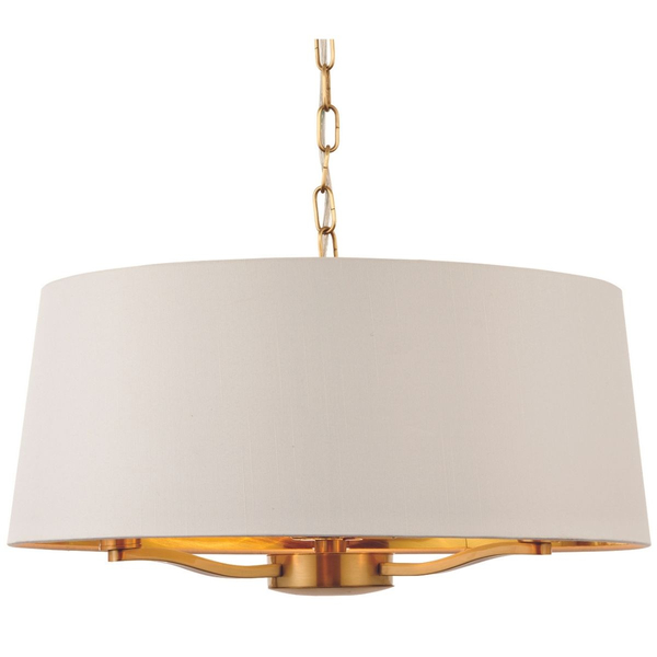 Wisząca lampa Harvey 67667 Endon na łańcuchu do jadalni biały złoty