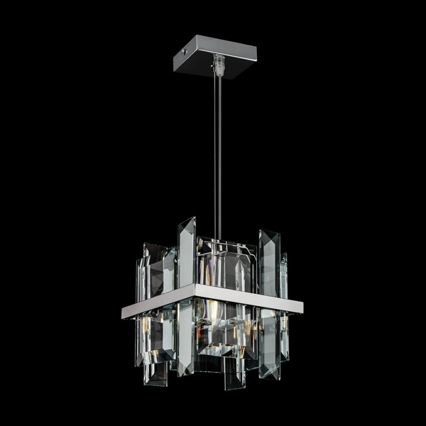 Lampa wisząca Cerezo MOD201PL-01N crystal chrom przezroczysta