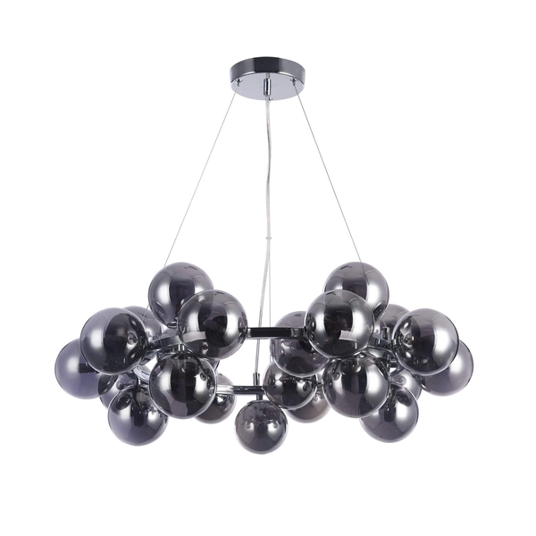 LAMPA wisząca DALLAS MOD548PL-25CH Maytoni szklana OPRAWA modernistyczny ZWIS molekuły chrom przydymione