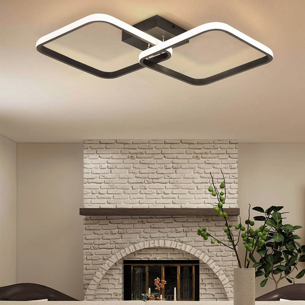 Lampa sufitowa kwadratowa 303 Domeno LED 52W 3000-6000K czarna