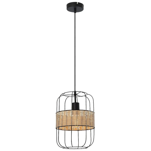 Druciana LAMPA wisząca INDIANA 5283 Rabalux metalowy zwis klatka czarna