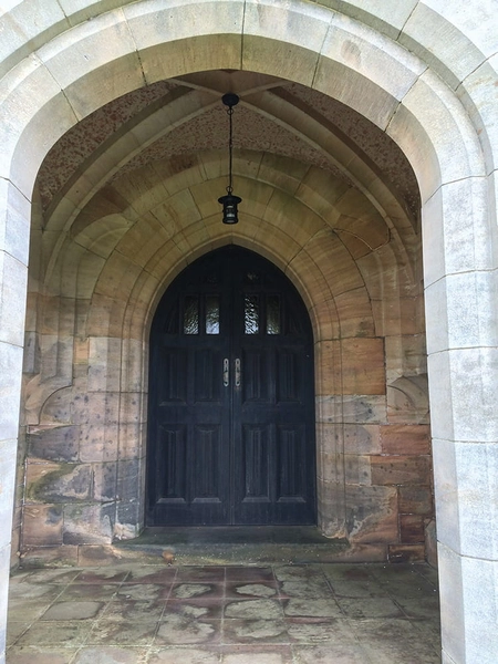 Latarnia wisząca na taras Hereford BL21B-BLACK Elstead na łańcuchu czarna