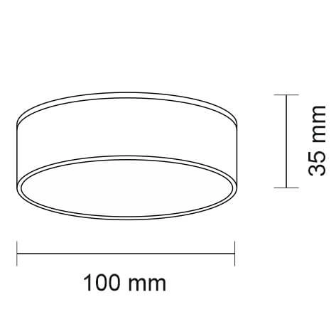 Natynkowa LAMPA sufitowa TOTTORI IL 8575 Shilo okrągła OPRAWA do łazienki LED 10W 4000K IP44 metalowa czarna