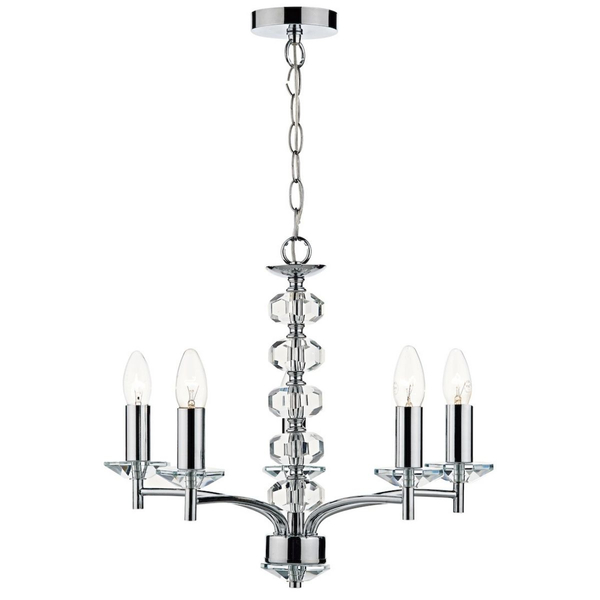 Żyrandol kryształ pałacowy Oleana OLE0550 Dar Lighting świecznik chrom