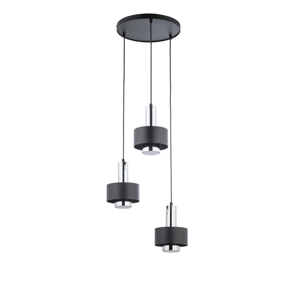 Kaskadowa lampa wisząca Rif 40717 Sigma industrialna czarna srebrna