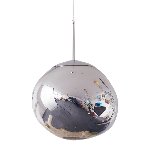 Lampa wisząca bańka GLAM MP-1239-280 chrome połyskująca miedziana