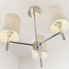 Potrójna lampa sufitowa BRIO-3CH Endon okrągłe klosze białe chrom