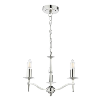 Potrójna lampa wisząca Marble MAR5338-EH Dar Lighting do kuchni na łańcuchu srebrna