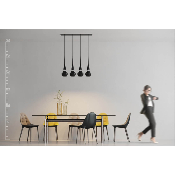 Metalowa lampa wisząca Tasos AZ0885 wielopunktowa czarna