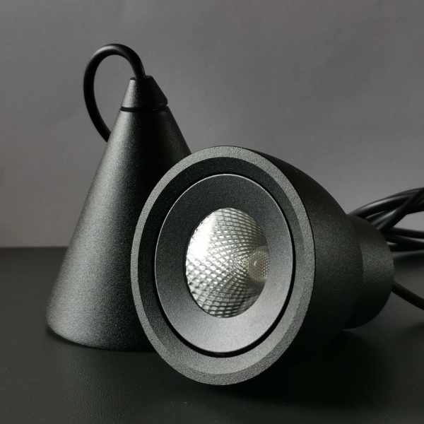 Lampa wisząca Bell 521002203 Elkim LED 5W 4000K loft nad wyspę czarna