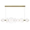 Wisząca lampa szklane kule Atomo QN-ATOMO-LP7-BG LED 46W 3000K złoty