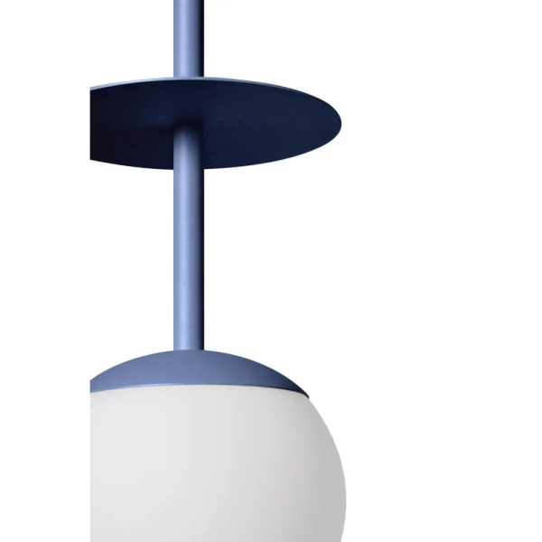 Wiszący metalowa lampa do kuchni PLAAT A PLA199P0 kula niebieski