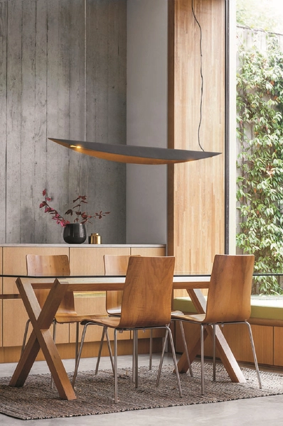 Podwieszana lampa Buket 535701135 Elkim LED 14W 3000K designerska czarna złota