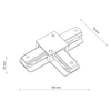 Łącznik do szynoprzewodu 1-fazowego Tracer 3519 TK Lighting kształt T metalowy czarny