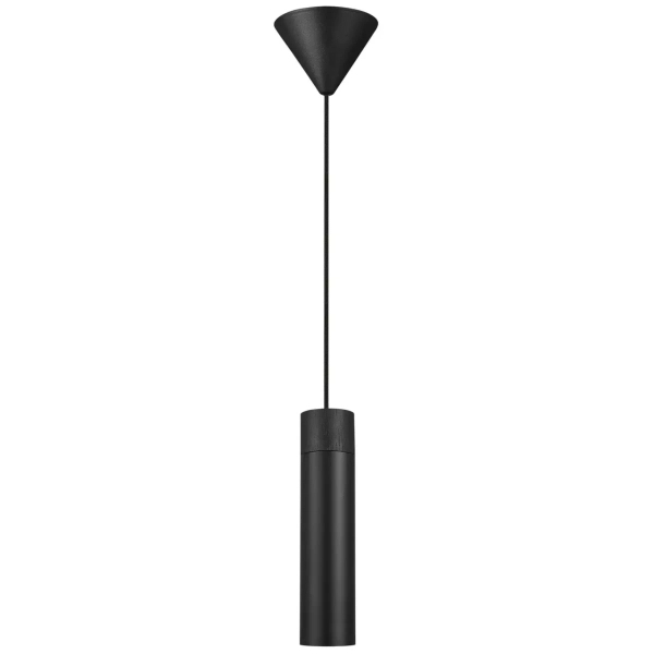 Podłużna lampa wisząca tubka Tilo 2410453003 nad wyspę czarna