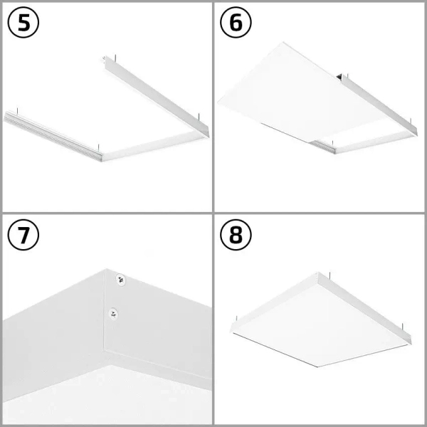Zestaw ram do motażu paneli PLS20-RAMA metalowe 30x30cm biały
