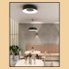 Sufitowy plafon czarny RING dot LED 25W 3000K do sypialni okrągły 47027-M930-DW-PH-12