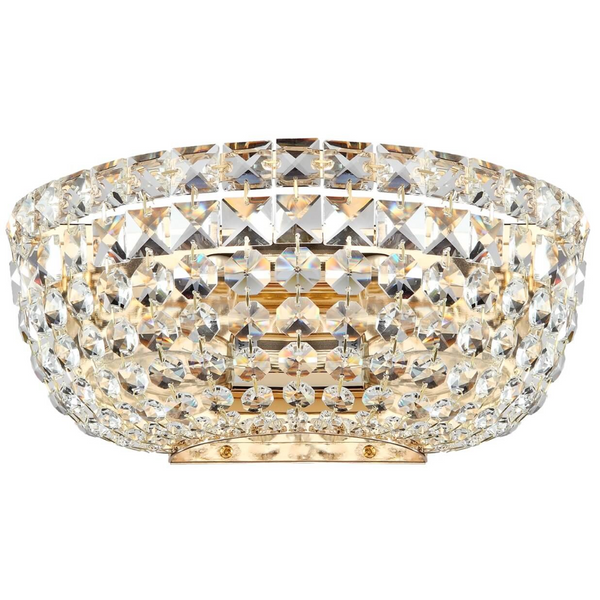 Kinkiet glamour Basfor DIA100-WL-02-G crystal złoty 