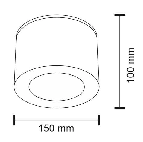 LAMPA sufitowa TAMBA 7058 Shilo okrągła OPRAWA natynkowa biała