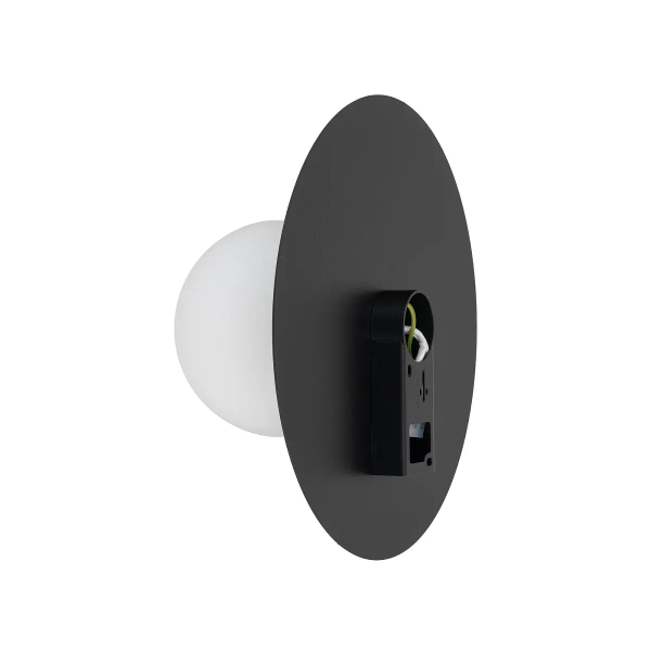 Szklana ścienna lampa SATURN czarna biała metalowa 1xG9 okrągła kula ball 12436