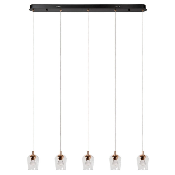 Salonowa lampa wisząca BERLIANE 00430/20/60 LED 4W 2700K czarna złota