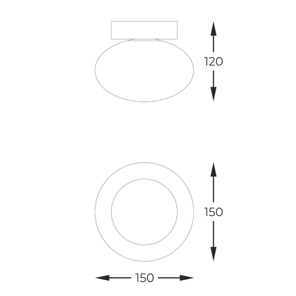Lampa sufitowa owalna Omi 1188 zumaline do jadalni biała czarna