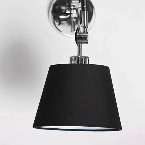 Czarna lampa ścienna Zyta AZ1844+AZ2600 Azzardo z regulacją do przedpokoju