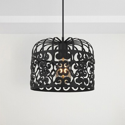 LAMPA wisząca ALESSANDRA 2156 Rabalux metalowa OPRAWA ażurowy zwis vintage czarny