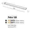 Ścienna lampa nowoczesna Petra LED 24W do łazienki chrom