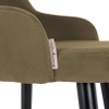 Luksusowe krzesło barowe Antony S4589 SHITAKE SEVEN Richmond Interiors welurowe khaki