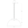 Drewniana lampa wisząca Boho ABR-NLW35-BH-E27 Abruzzo kopuła naturalny