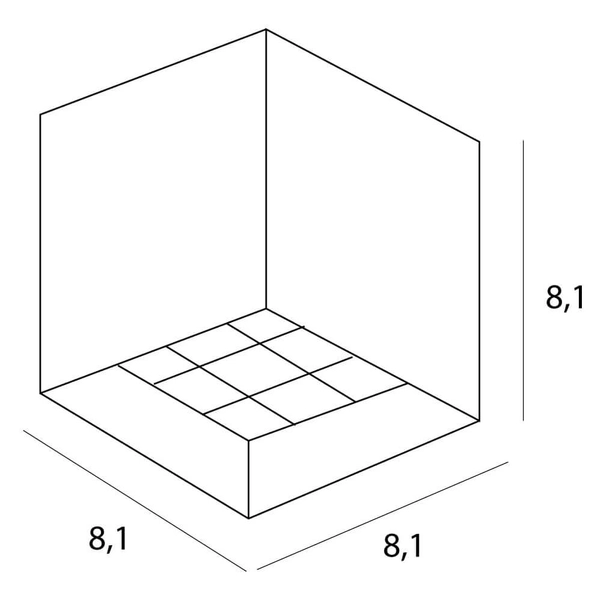 Kuchenna lampa sufitowa X-LINE C0252 Maxlight LED 10W 3000K kostka biały czarny