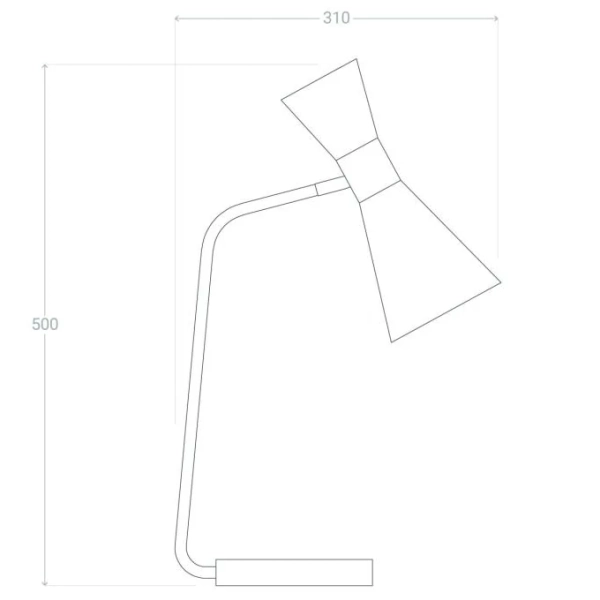 Regulowana lampka biurkowa Salvatore ABR-SLSAE27 Abruzzo czarny złoty