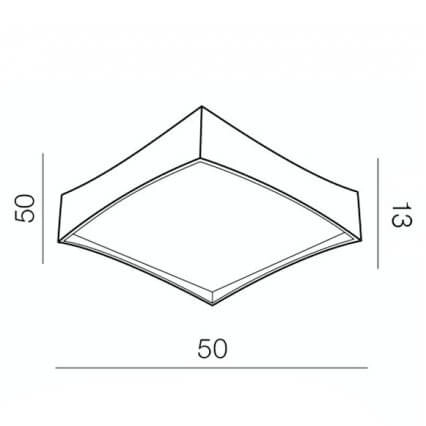 Kwadratowy plafon do kuchni VECCIO AZ4025 Azzardo LED 45W 3000K czarny