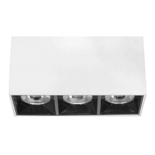 Prostokątna lampa sufitowa 1056 Domeno LED 9W 4000K do salonu biała
