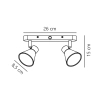 Metalowa lampa sufitowa Eik 45770103 regulowane reflektorki czarny
