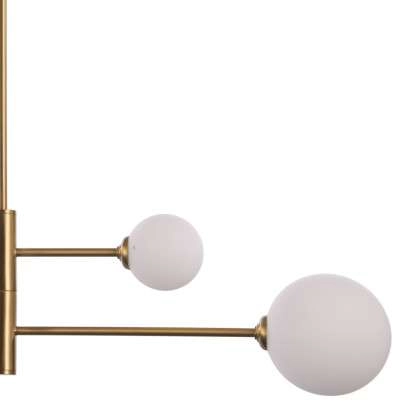 LAMPA sufitowa DORADO LP-002/4P Light Prestige loftowa OPRAWA 4-punktowy metalowy plafon molekuły szklane kule złote białe