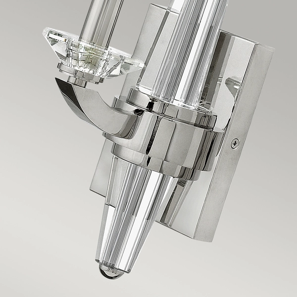 Lampa naścienna świecznik QN-ASCHER1 kryształowa nikiel